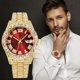 thumbnail image 4 of Reloj de cuarzo para hombre, relojes de moda para hombre, reloj de acero inoxidable, informal, de pulsera, de cristal, 4 of 5