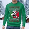 thumbnail image 2 of DHFJKG Mens Christmas Sweatshirt Funny Donkey Printed Pullover Long Sleeve Crewneck Xmas Festive Party Top Comfort Jumper Tops, 2 of 4