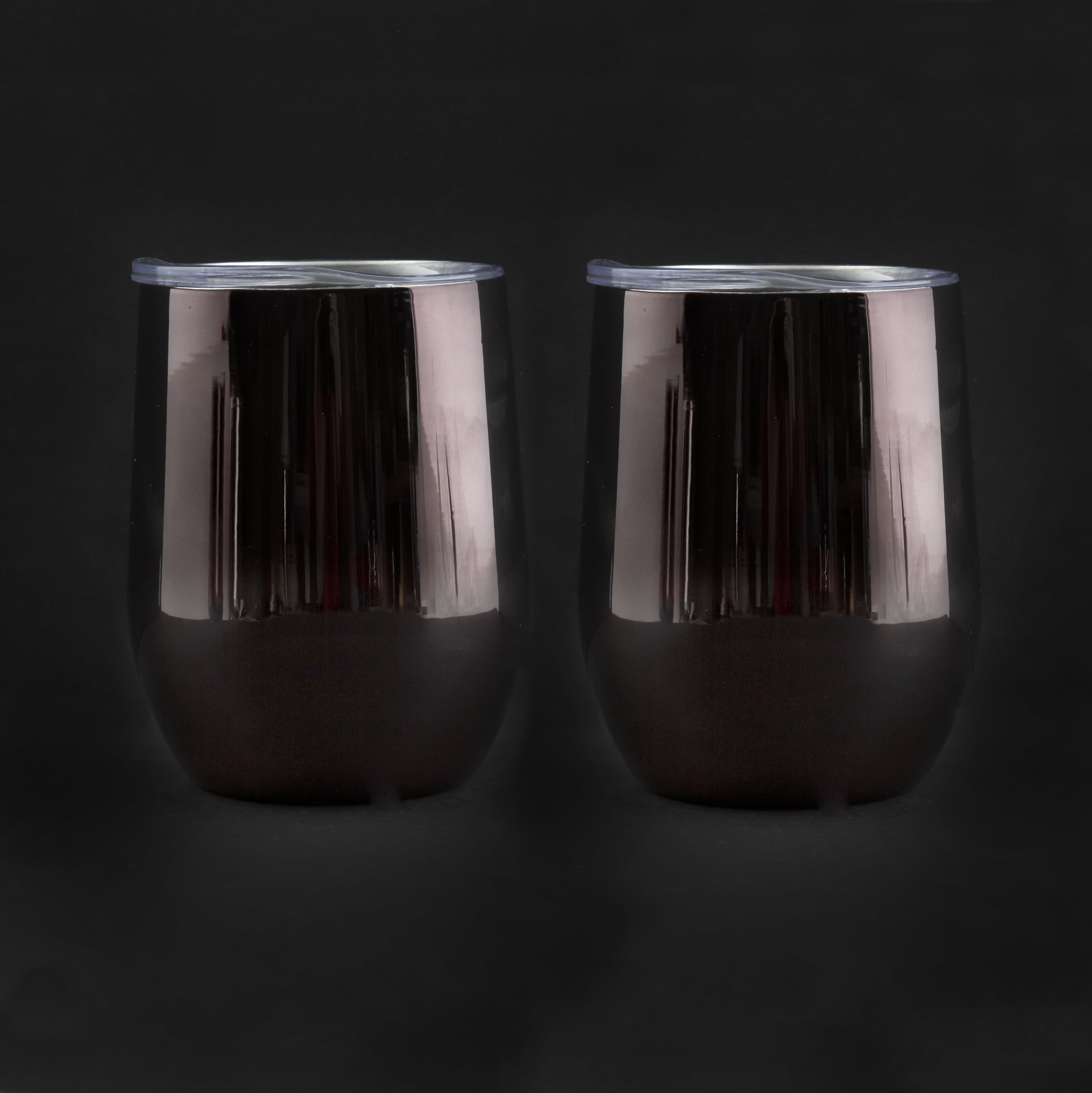 4 Pack of 12 oz Insulated Black Wine Tumblers  Black Wine Tumbler –  Cambridge Silversmiths®