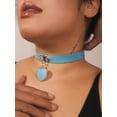thumbnail image 7 of Gothic Punk Spiked Heart Choker Collar, PU Leather Spike Heart Choker Necklace, Halloween Goth Jewelry Gift for Women, Men, 7 of 7