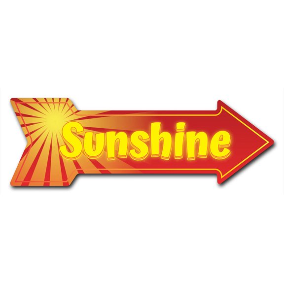 SignMission P-ARROW12-999586 12 x 36 in. Wide Sunshine Arrow Sign