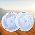 thumbnail image 4 of Pyle Marine Speakers - 4 Inch 2 Way Waterproof and Weather Resistant Outdoor Audio Stereo Sound System with LED Lights, 100 Watt Power and Low Profile Slim Style - 1 Pair - PLMRS43WL (White), 4 of 5