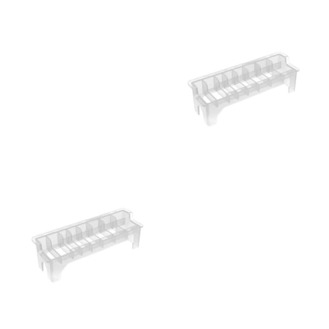 Yuarrent Estuche de almacenamiento, soporte para peine, soporte para cabeza de Clip, mano de obra transparente, accesorios de barbería Transparente 2piezas