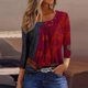 thumbnail image 1 of Fiudx Camisetas para Mujer Blusa de Manga 3/4 a La Moda para Mujer, Camiseta Estampada, Top Informal, 1 of 5