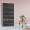 thumbnail image 4 of Better Home Products Sarah Modern Wood Double Sliding Door Armoire in Gray, 4 of 4