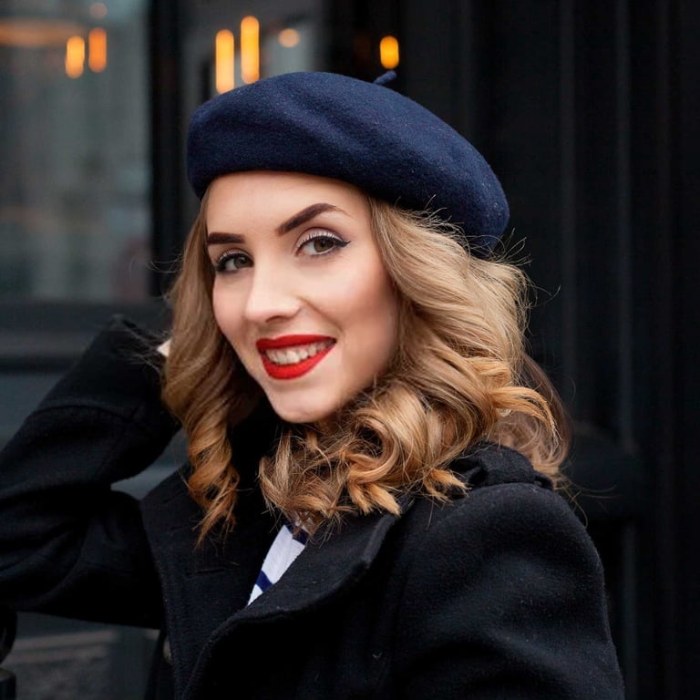 Berets Wool Beret Hat French Beret Cap Winter Artist Painter  display picture 1