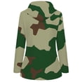 thumbnail image 4 of FINALGANG Women Versatile Anoraks Camouflage Print Long Sleeve Hooded Plush Coat Zipper Athletic Long Windbreaker With Pockets Leisure Breathable Daily Wear, 4 of 5
