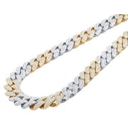 18MM Miami Cuban EGL Certified VVS 48.82CT Diamond 10K Rose-White Gold Chain