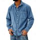 thumbnail image 2 of Camisa Casual de Manga Larga de Corduro de Ajuste Suelto para Hombres con Cuello Girable para el Uso Diario Y Trajes Elegantes, 2 of 9
