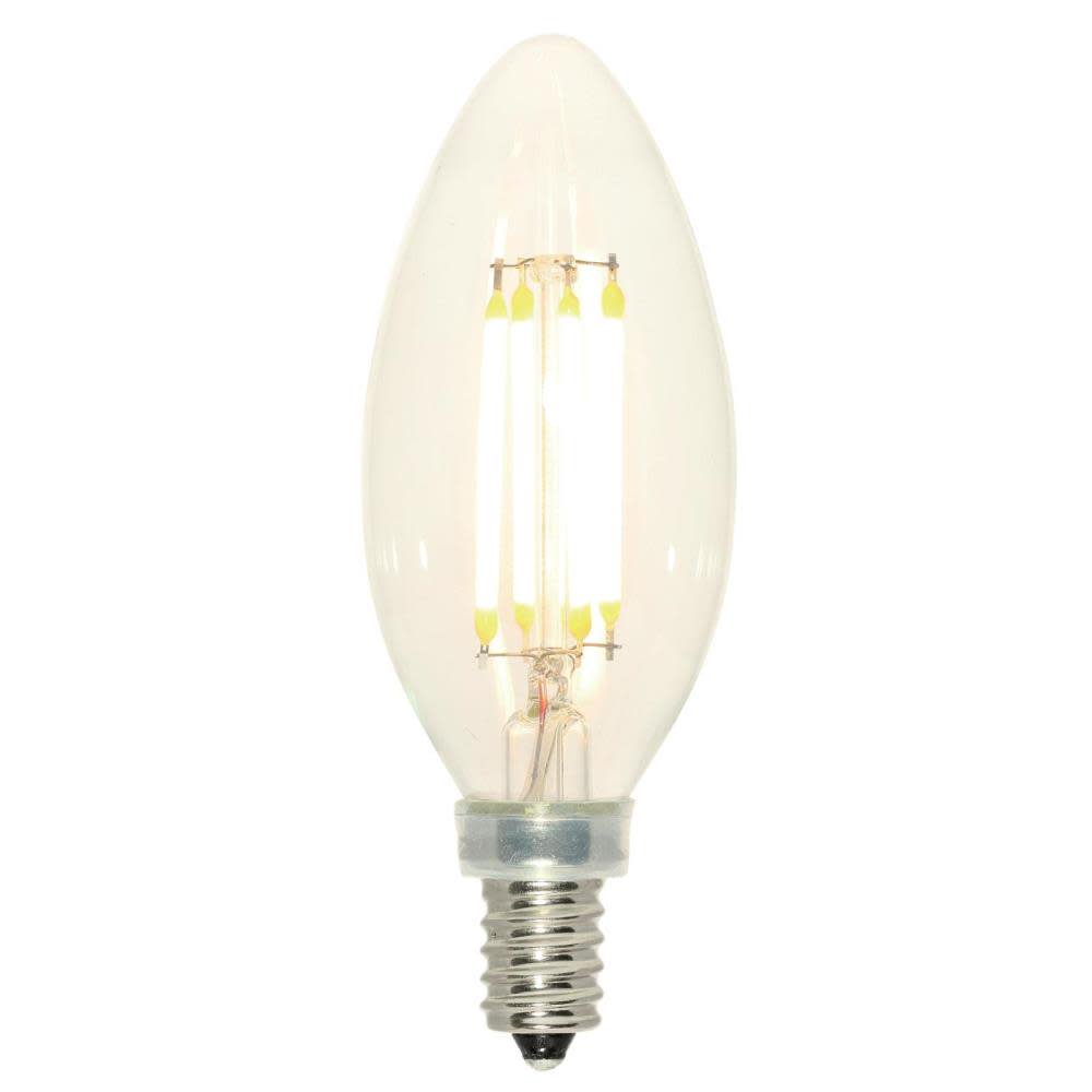 Westinghouse 4.5W B11 Filament LED Dimmable 2700K E12 (CANDELABRA) Base - 120 Volt - Box (4316800)