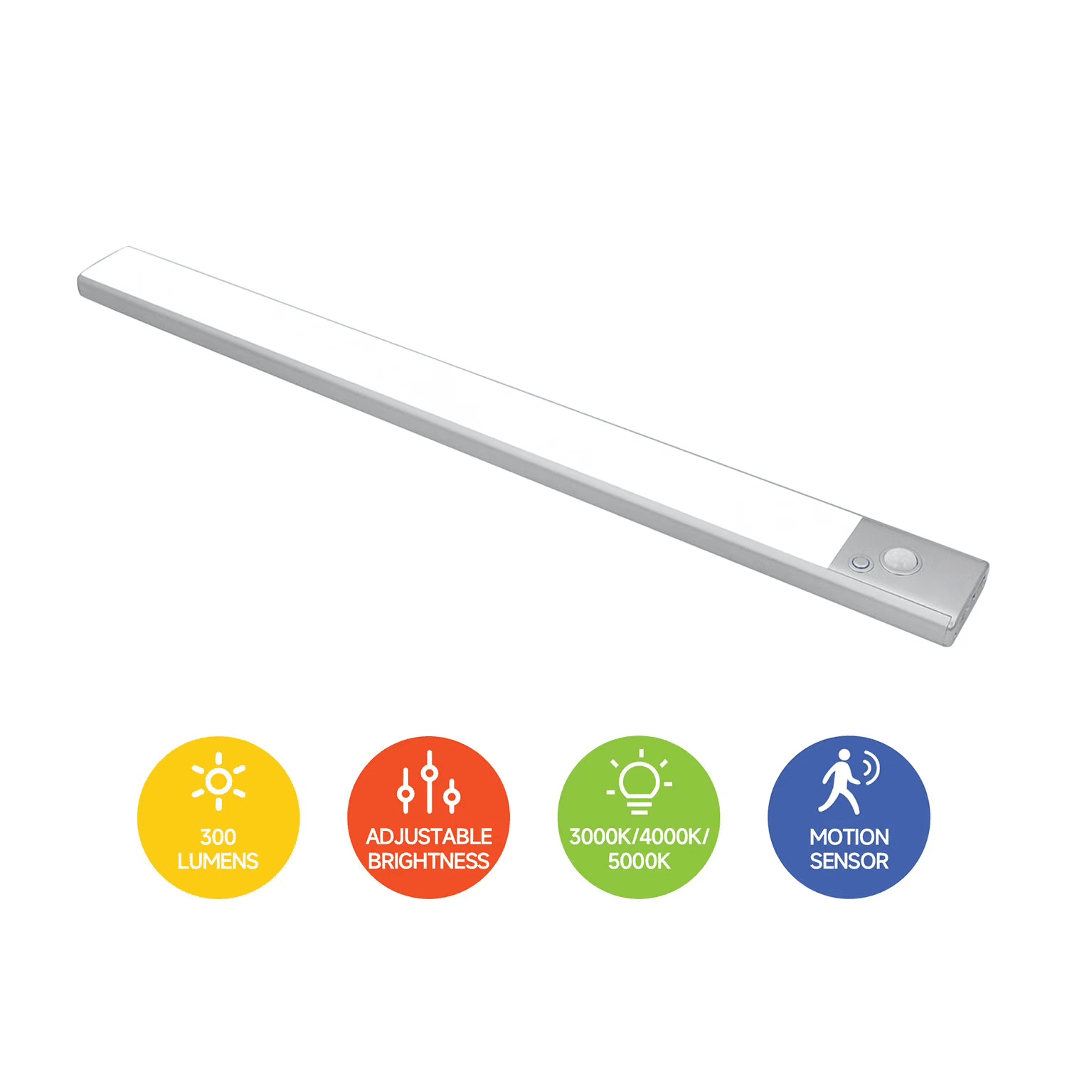 Cedar Hill 300 Lumen Under Cabinet Light, Magnetic Rechargeable Motion Sensor Light for Wireless for Kitchen, Cabinet, Stairs 2pc