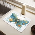 thumbnail image 5 of Dish Drying Mat Absorbent Dish Drainer Kitchen Counter 23.6x19.7inch Dish Drying Pad for Countertops Sinks Draining Racks Intricately Butterfly, 5 of 9