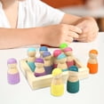 thumbnail image 1 of 12 Uds., Juguete clásico de muñeca con clavija, Mini muñeca de , juguetes Montessori, juguetes educativos de desarrollo de , regalos para Muñeca Macaron Baoblaze juguetes para apilar arcoiris, 1 of 8