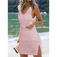 thumbnail image 4 of Womens Swimwear Cover Ups 2024 Summer Crochet Hollow Out Knit Bathing Suit Beach Dresses, 4 of 13