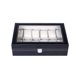 thumbnail image 4 of 12 Compartments Top-level Opening Style Leather Watch Collection Box Black, 4 of 5