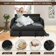 thumbnail image 6 of KINFFICT Futon Sofa Bed, Convertible Loveseat Sleeper, Modern Sofa Bed for Living Room/Apt, Black, 6 of 10