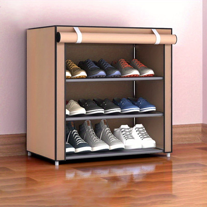 1pc Multifunctional Stainless Steel Shoe Rack, Easy-To-Assemble Dustproof Shoe  Shelf, 3/4 Layer Modern Shoe Cabinet, Free-Standing For Home, Dormitory,  Entranceway
