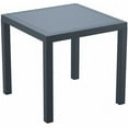 thumbnail image 1 of Siesta ISP875-DG Table à Manger Carrée de 31 Po Orlando en Résine Aspect Osier Gris Foncé, 1 of 4