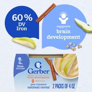 (2 pack) Gerber 2nd Foods Fruit & Cereal Puree Favorites Baby Food, Variety Pack, 4 oz Tubs (32 Pack)