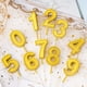 thumbnail image 2 of 10 velas de cumpleaños, velas con números de 0 a 9, velas para decoración de tartas de fiesta de cumpleaños, hermosas velas con números (dorado), 2 of 5