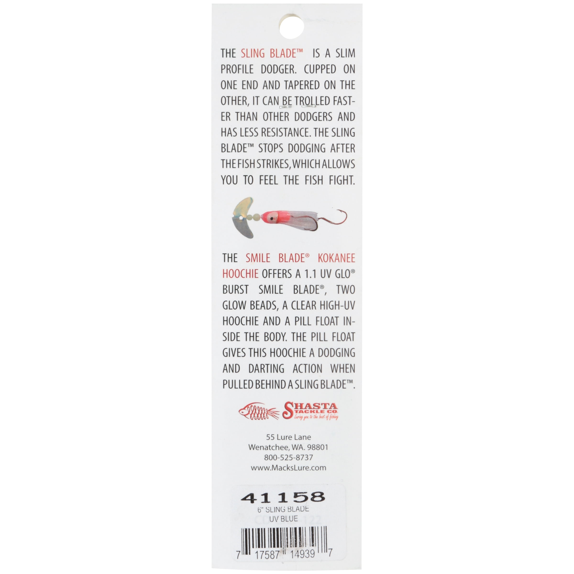 Mack's Lure Sling Blade UV Blue UV 6"