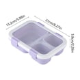 thumbnail image 3 of Plastic Bento Box,Rectangular Buckle Airtight Leakproof Portable Divided Lunch Container | Office Meal Prep Container | Refrigerator Food Storage | Perfect for Outdoor Travel & Picnic,Purple, 3 of 7
