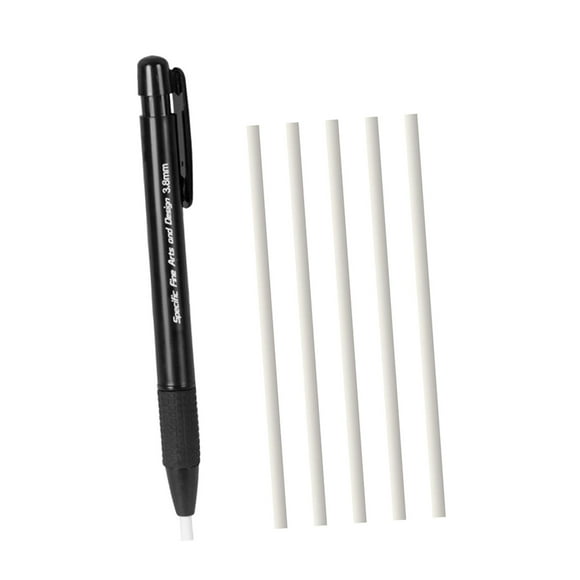 Borrador mecánico retráctil de borrado con 5 recambios para accesorios de dibujo de oficina.