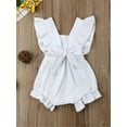 thumbnail image 3 of Newborn Baby Girls Clothing 100% Cotton Back Bownot Romper Bodysuit Jumpsuit Clothes 0-24M, 3 of 5