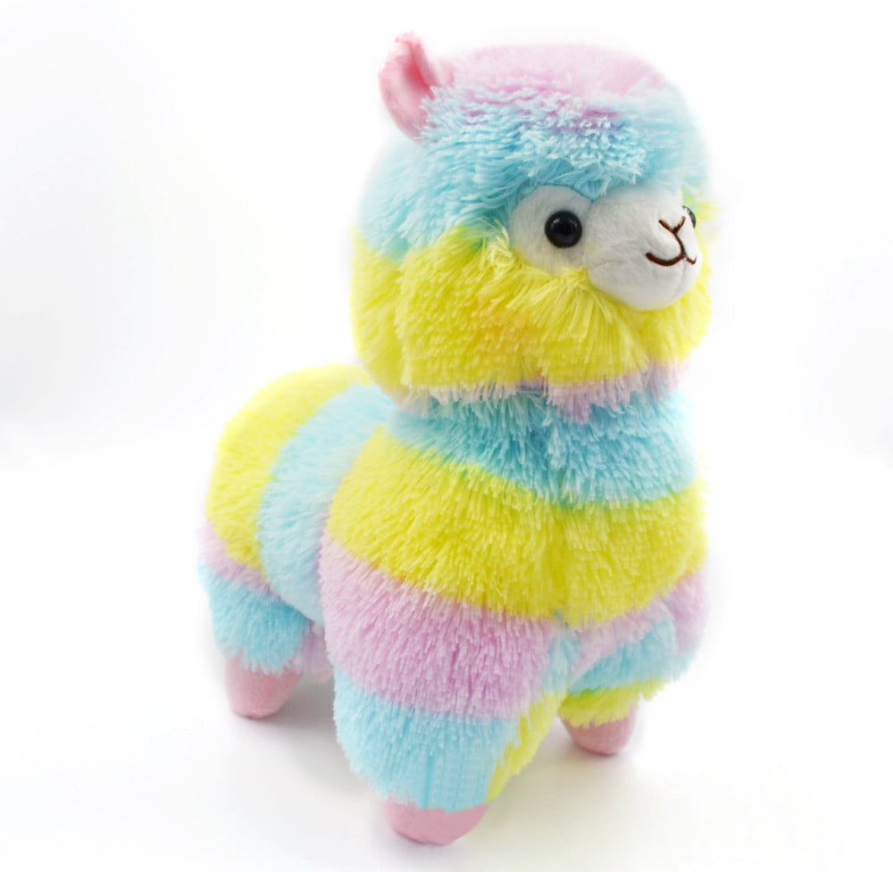 Stripe Rainbow Alpacasso Kawaii Alpaca Llama Arpakasso Soft Plush Doll Toy Gift 