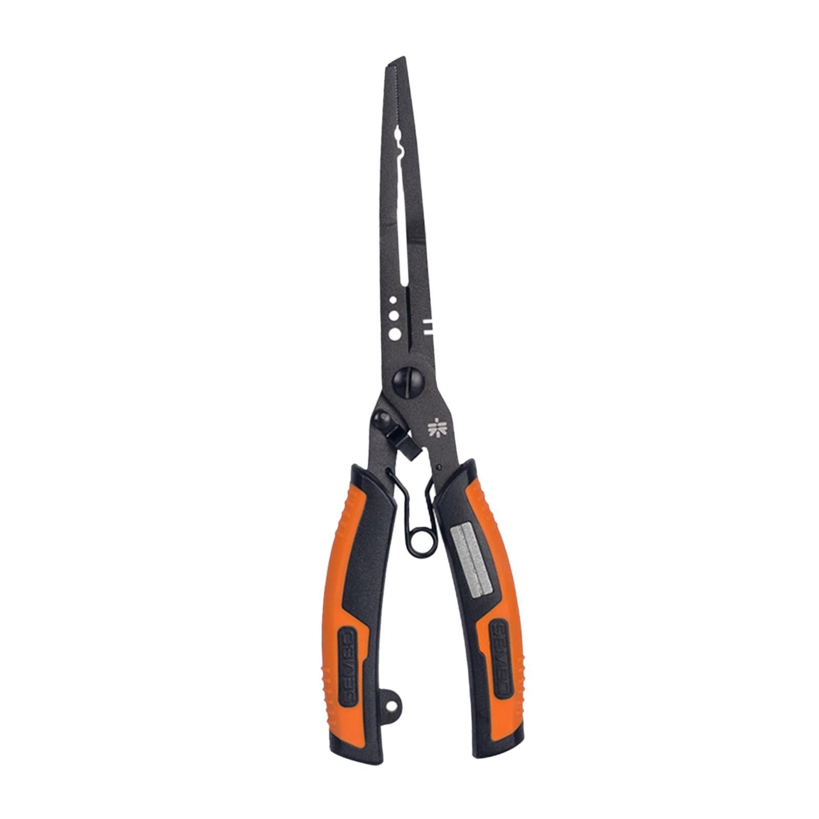 QccHieUs Fishing Pliers Hook Remover Line Cutter Equipment Gadget Portable Fishing Tackle 19.6cmx5.5cm
