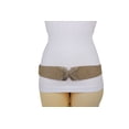 thumbnail image 6 of Women Beige Faux Leather Elastic Belt Gold Metal Buckle S M, 6 of 18