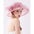 thumbnail image 6 of Dalrosia Women Hats Tea Party Organza Church Wedding Dress Hats Summer Fascinators Hats Girl Elegant Fair Lady Headwear, 6 of 6