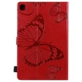 thumbnail image 2 of Case for Galaxy Tab A7 10.4" 2020 SM-T500/T505/T507, Slim Fit Folio Flip PU Leather Butterfly Embossed Smart Stand Cover Auto Wake/Sleep Shockproof Protection TPU Back Cover, Red, 2 of 6