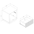 thumbnail image 4 of South Shore Noah 1-Drawer Nightstand for Child, in Bleached Oak, 4 of 12