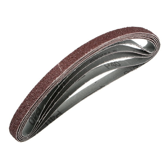 Unique Bargains 1/2-inch X 18-inch Sanding Belt 40 Grits Aluminum Oxide Sand Belts 5pcs