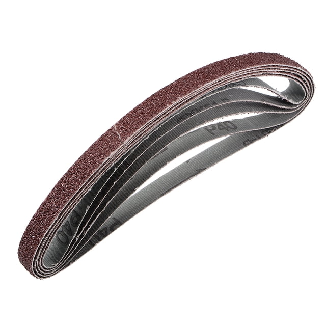 Bargains Únicos Cinta de Lijado de 1/2 pulgada x 18 pulgadas 40 Granos Cintas de Óxido de Aluminio 5 piezas