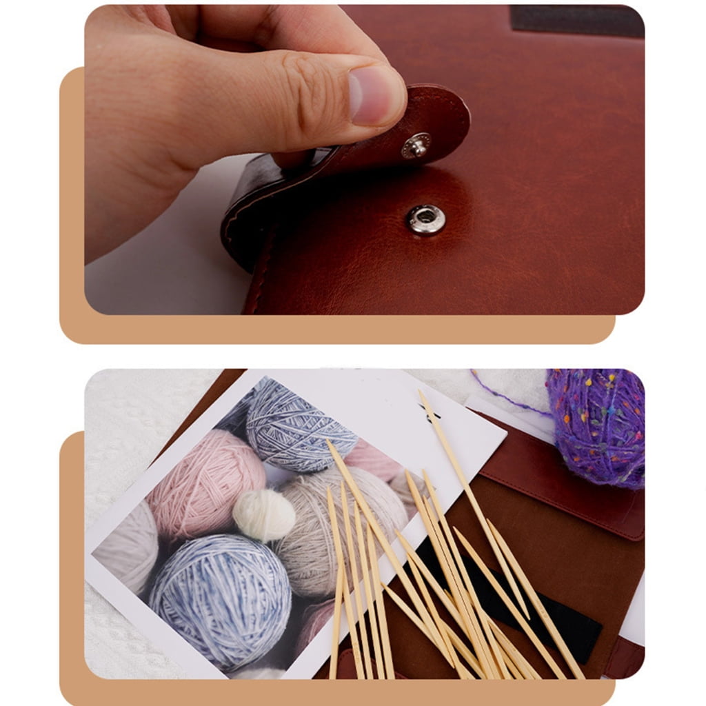 20cm Long Wood Knitting Needle for Beginner Knitting Sweater Sock Scarf