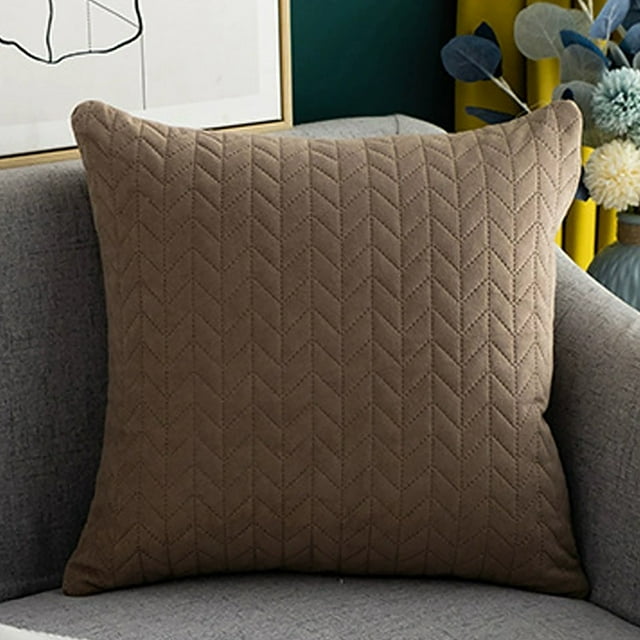 Throw Pillow Cover Decorative Throw Pillow Covers Throw Pillows Covers Velvet Throw Pillow Covers Solid Color Pleated Pillowcase Sofa Cushion Headboard Pillow Office Lumbar Support Waist Protection