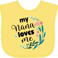 thumbnail image 3 of Inktastic My Nana Loves Me Granddaughter Girls Baby Bib, 3 of 4