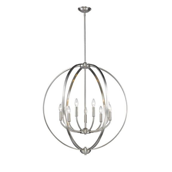 Golden Lighting Colson PW 9-Light Chandelier in Pewter