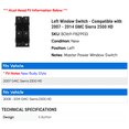 thumbnail image 2 of Left Window Switch - Compatible with 2007 - 2014 GMC Sierra 2500 HD 2008 2009 2010 2011 2012 2013, 2 of 2