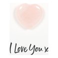 thumbnail image 3 of Something Different - Tarjeta de Felicitación de Cuarzo Rosa I Love You Diseño Corazón (Blanco, Negro, Rosa), 3 of 3