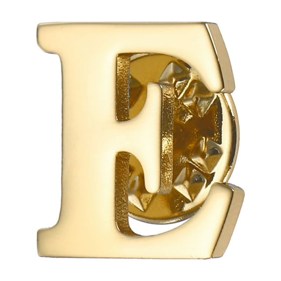 Uxcell Letter Lapel Pins, Initial Alphabet Letter E Collar Pins Brooch for Women Men Shirt Dress Suits, Gold Tone