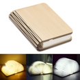 thumbnail image 1 of Mini Wooden Book Light, Mini Foldable Led Book Light, Magnetic Usb Rechargeable Lithium Battery To Light Up Room Decoration, Book Shaped Light, Novel, 1 of 5