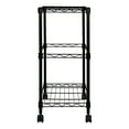 thumbnail image 3 of Oceanstar 2-Tier Metal Rolling File Cart, 24 in, Black, 3 of 5