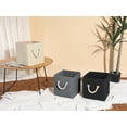 thumbnail image 6 of Unique Bargains Fabric Storage Bin with Handles Black 11*11*11in, 6 of 6