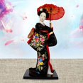 thumbnail image 1 of Decoración con forma humana, 12 pulgadas, artesanía de seda, muñeca, kimono de geisha, muñeca de mujer, 1 of 1