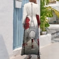 thumbnail image 2 of Vestido largo de diseño francés, vestidos de moda para mujer, vestido vintage para playa, 2 of 4