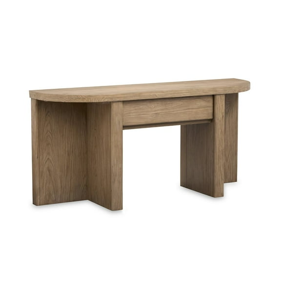 Magnussen Home Hayden Golden Oat Demilune Sofa Table