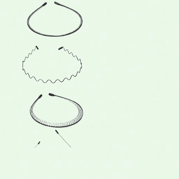 8PCS Metal Hair Bands for Men Women, Black Spring Wavy Hair Hoop Headbands